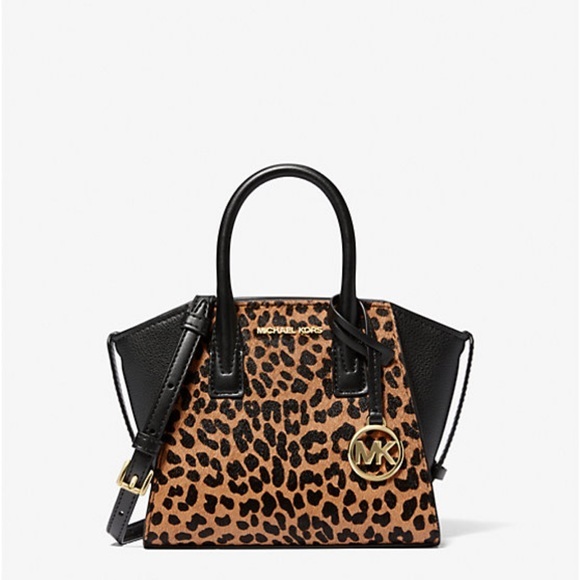 Michael Kors Handbags - Avril Extra-Small Cheetah Print Calf Hair and Leather Satchel BLACK COMB…
